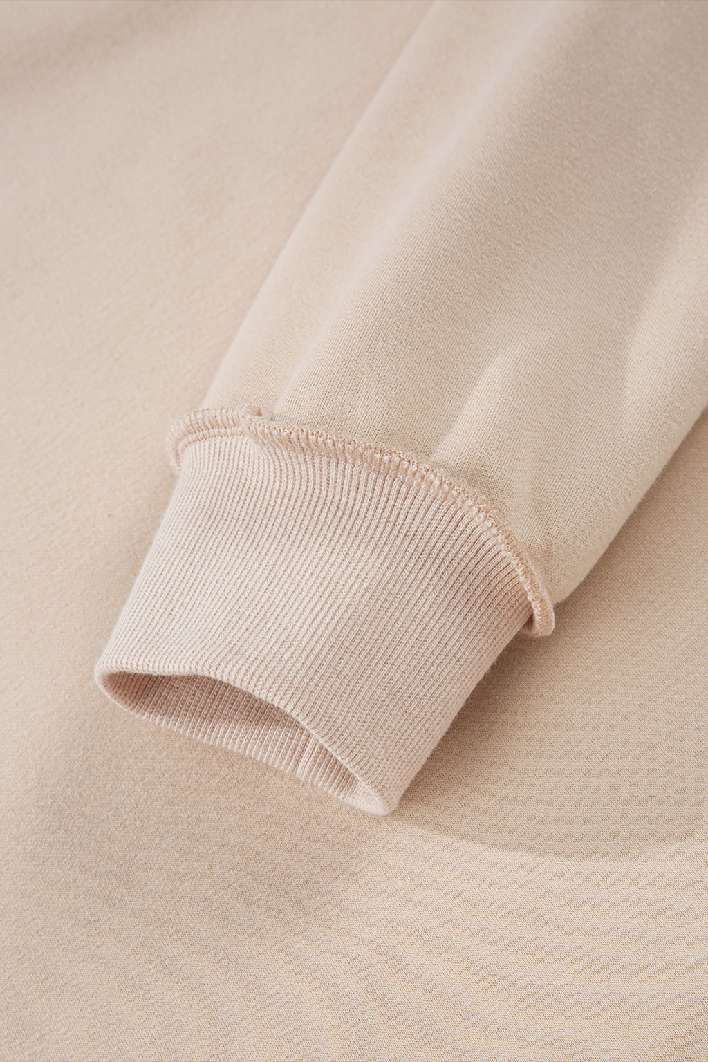 Light Pink Oversize Drop Shoulder Reversible Mock Neck Sweatshirt