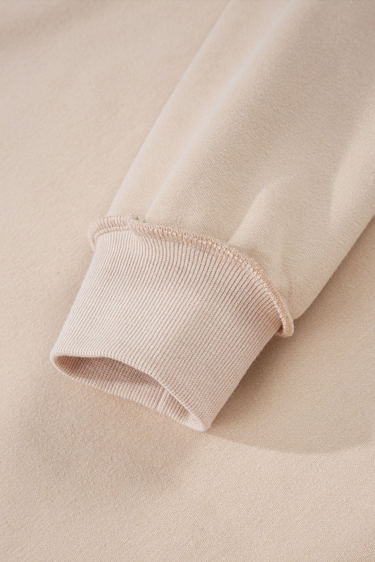 Light Pink Oversize Drop Shoulder Reversible Mock Neck Sweatshirt