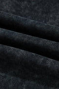 Black Mineral Wash Raw Seam Drawstring Elastic Waist Barrel Pants
