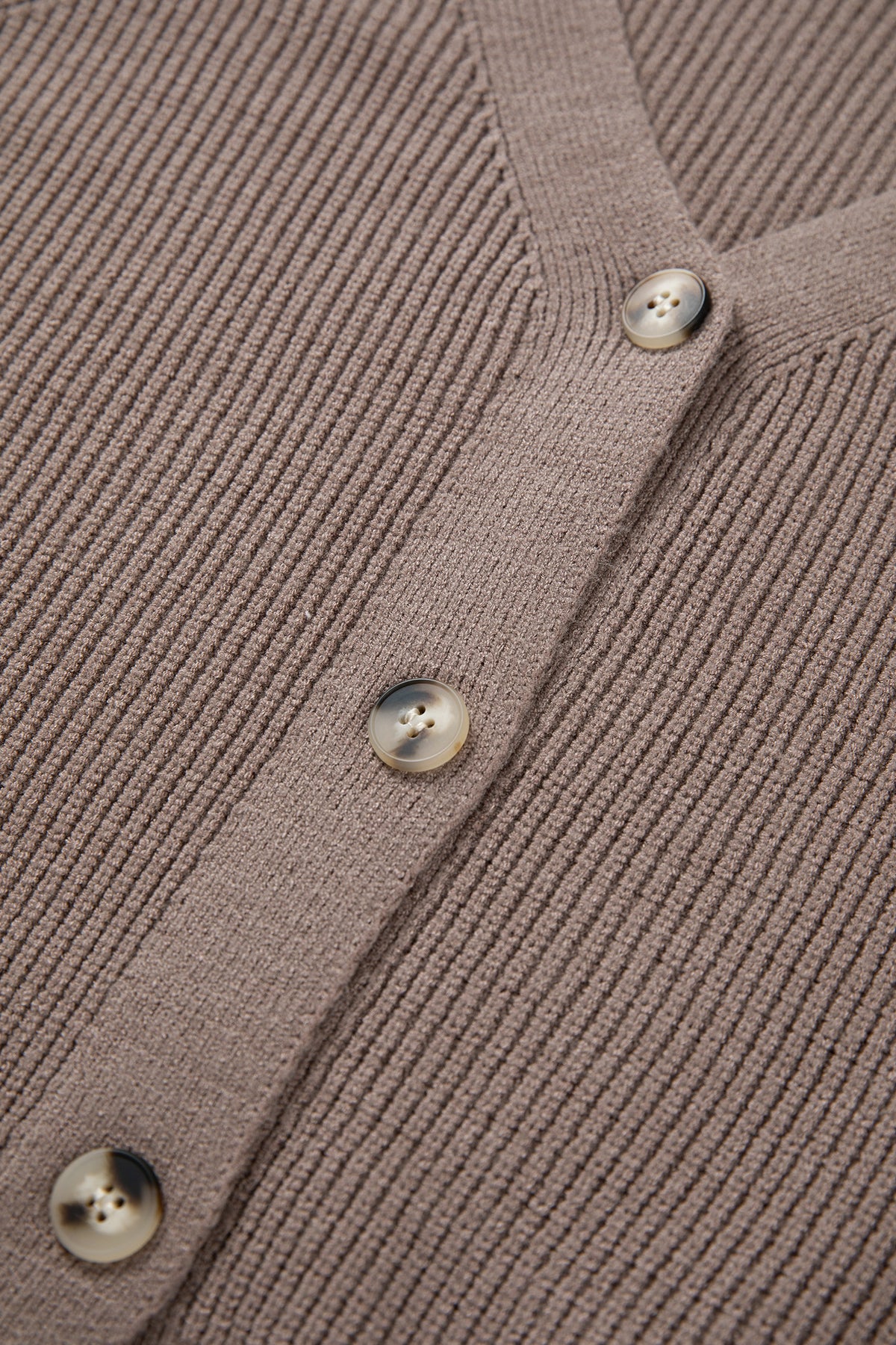 Light Pink Mixed Texture Knit Button V Neck Sweater Cardigan