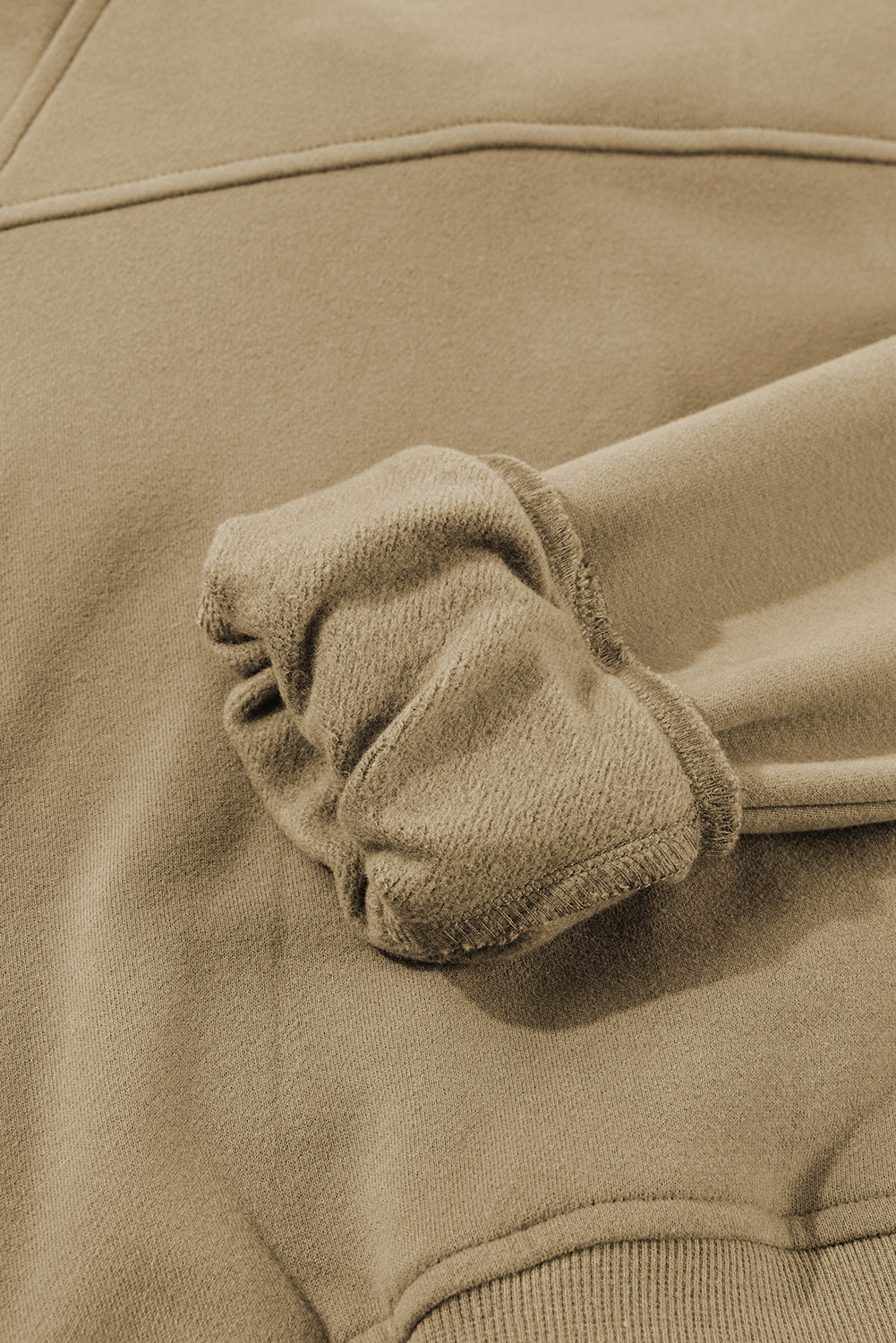 Phalaenopsis Zip Up Stand Collar Ribbed Thumbhole Sleeve Sweatshirt