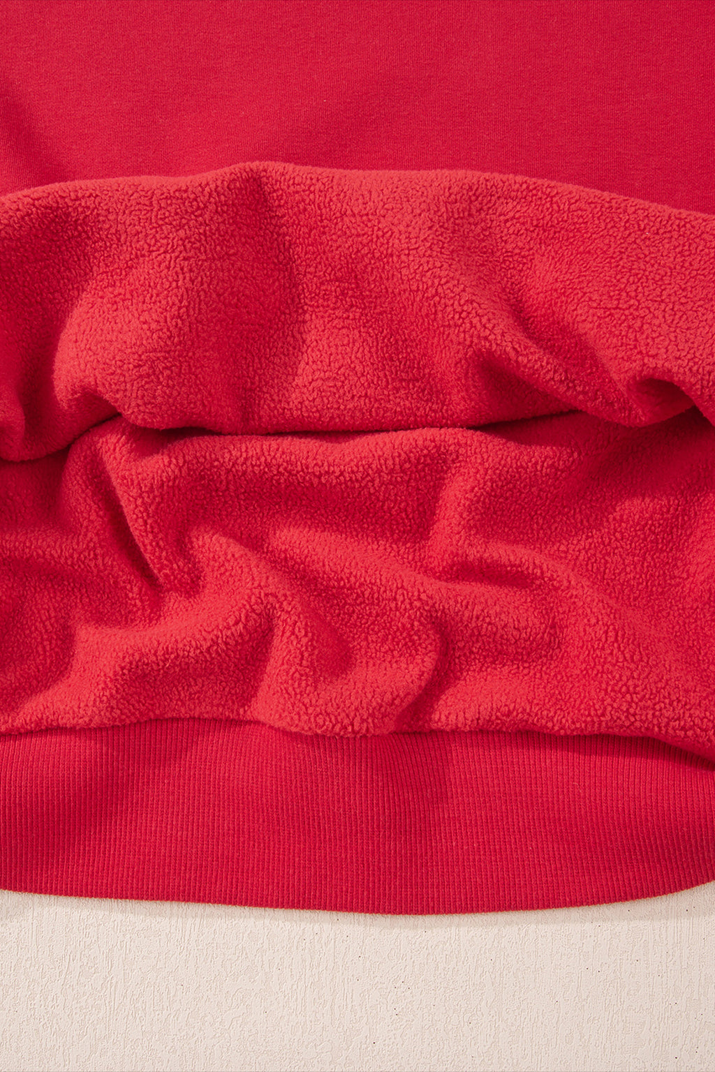 Light Pink Oversize Drop Shoulder Reversible Mock Neck Sweatshirt