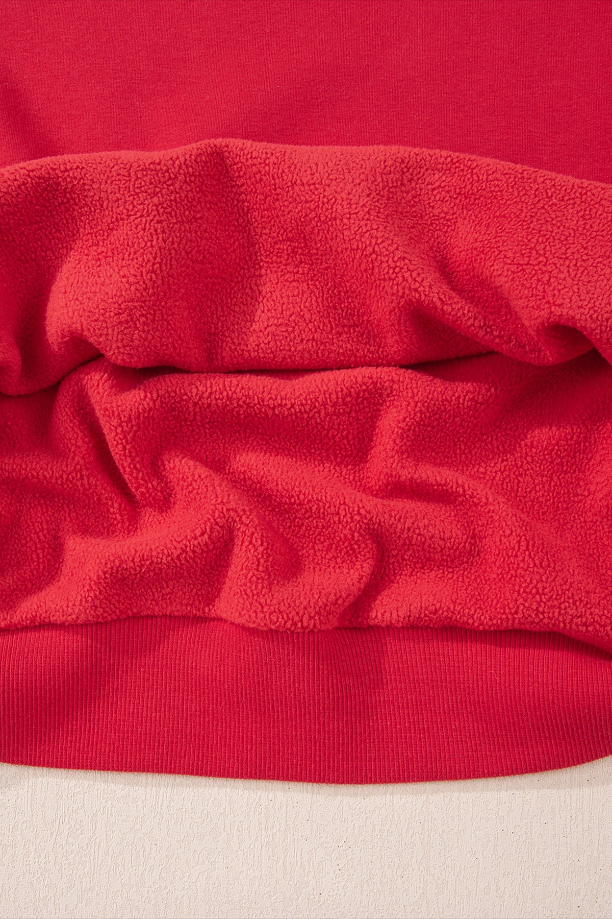Light Pink Oversize Drop Shoulder Reversible Mock Neck Sweatshirt