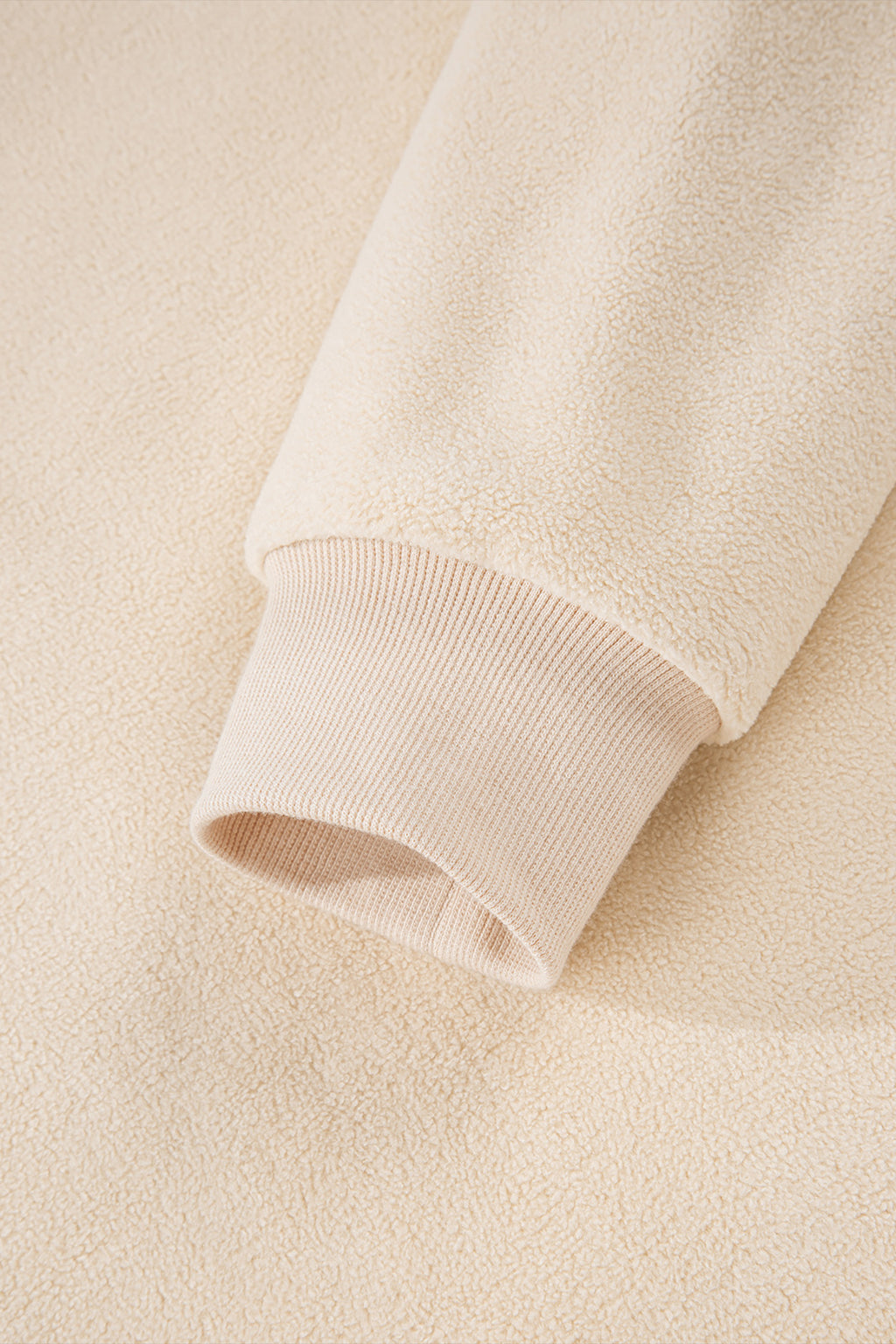 Light Pink Oversize Drop Shoulder Reversible Mock Neck Sweatshirt