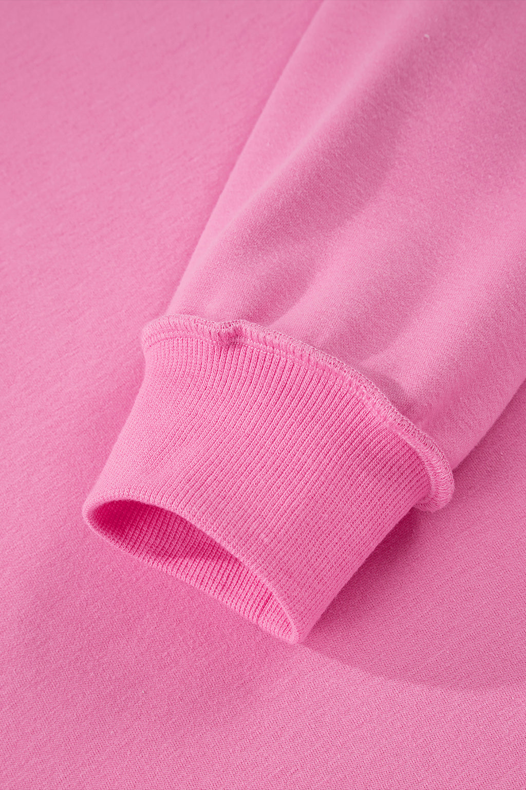 Light Pink Oversize Drop Shoulder Reversible Mock Neck Sweatshirt