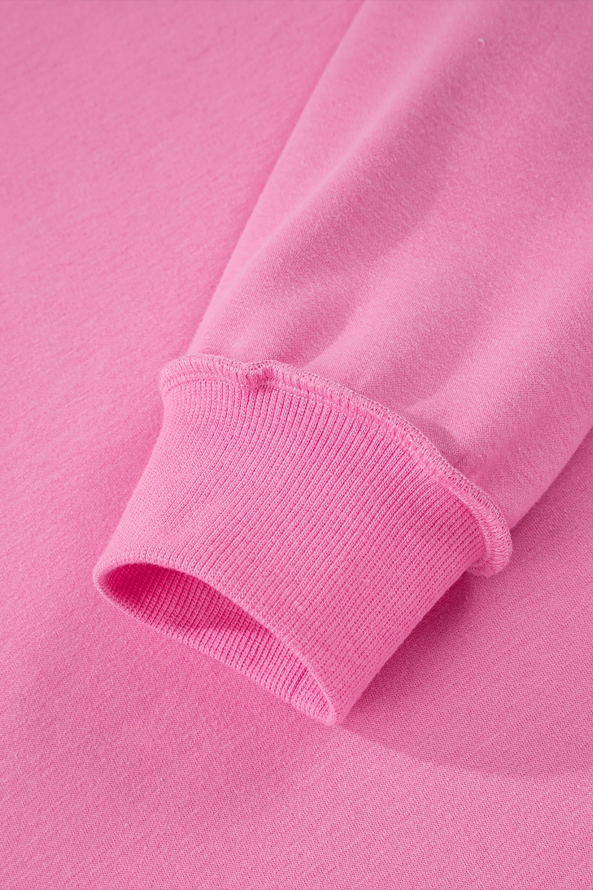 Light Pink Oversize Drop Shoulder Reversible Mock Neck Sweatshirt