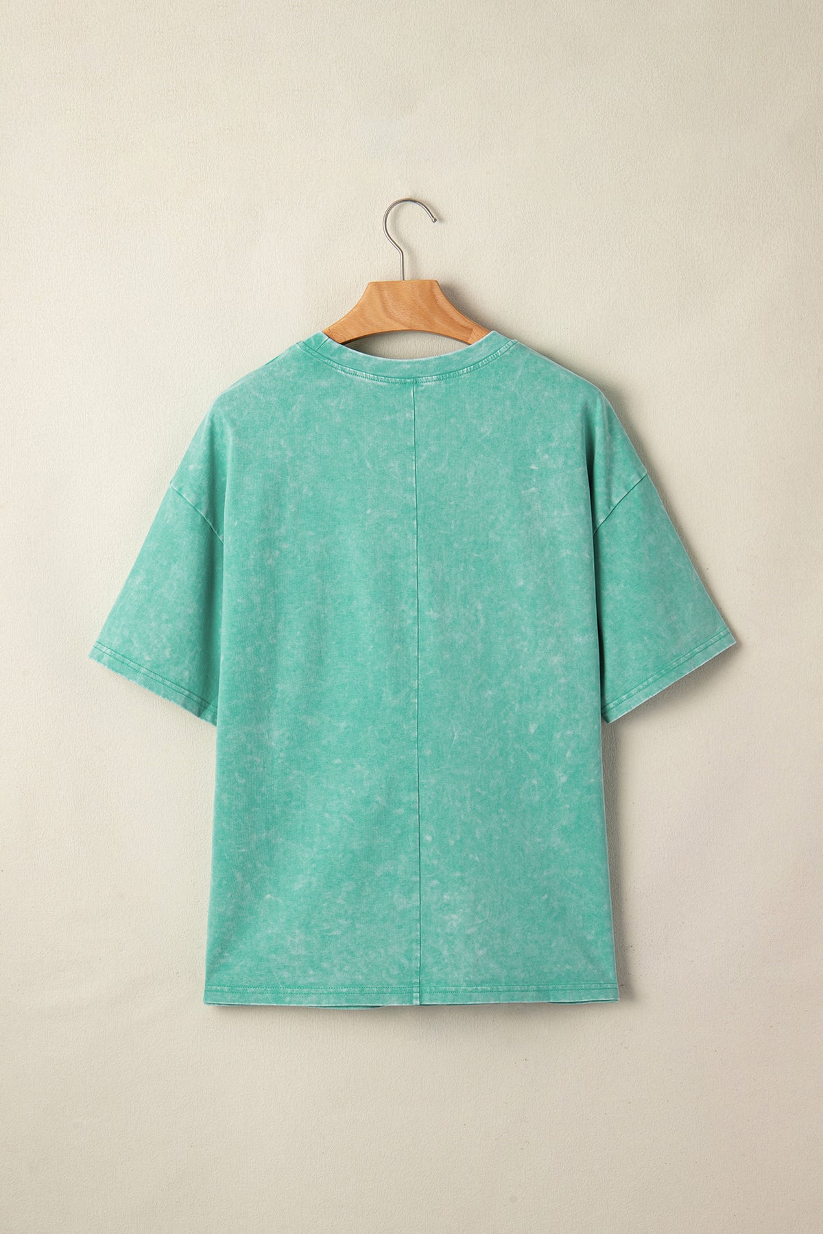 Sachet Pink Solid Color Cotton Mineral Washed Oversize Tee